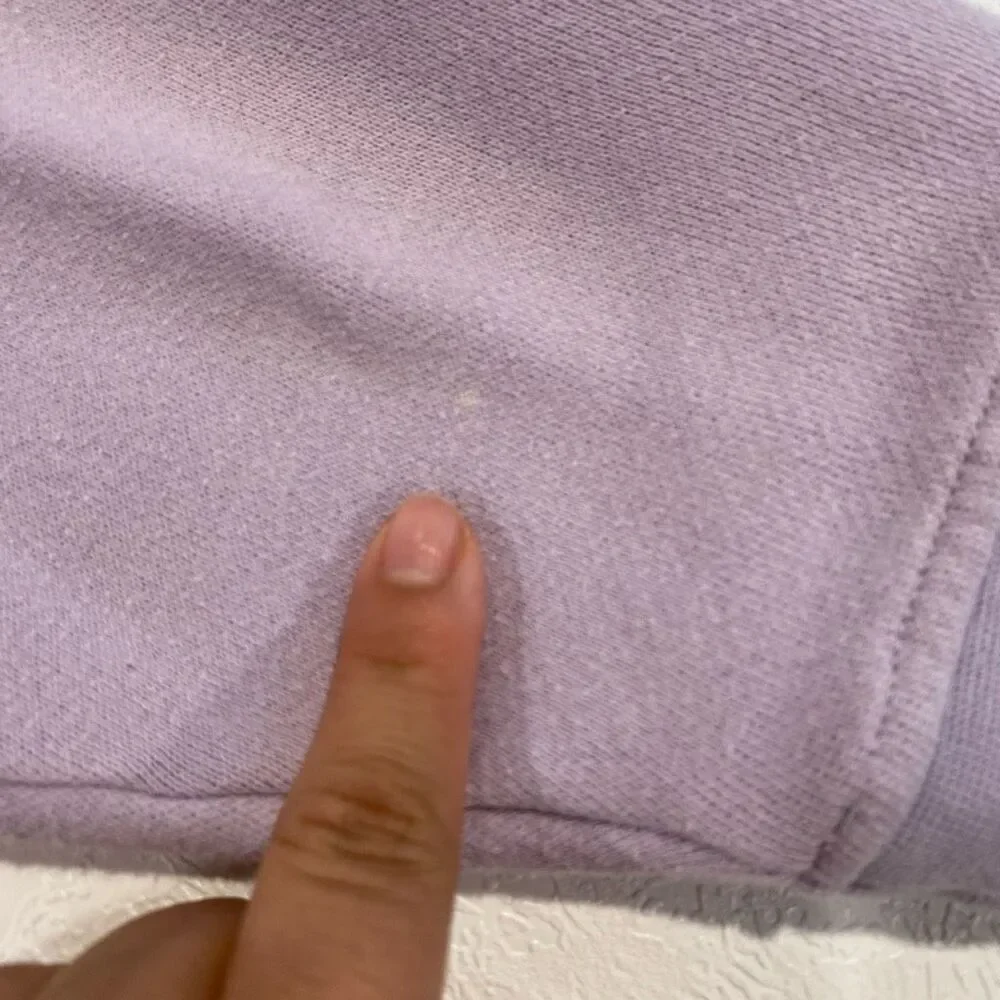 Madewell MWL Lavender Cropped Sweatshirt Small Organic Cotton Boxy Pullover